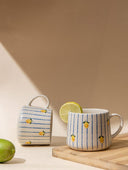 Lemon Striped Ceramic Mug