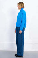 Cobalt Waffle Knit Sweater