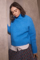 Cobalt Waffle Knit Sweater