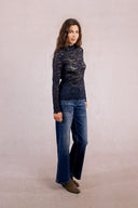 Lace Layering Top - Navy