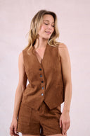 Chestnut Suede Vest