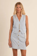 Molly Bracken Stripe Woven Vest