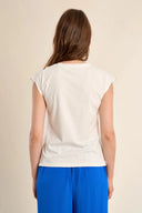 Molly Bracken White Embroidered Tee