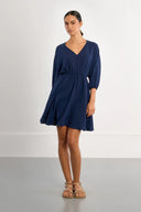 Molly Bracken - Navy Woven Dress