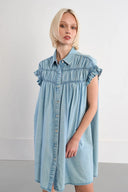 Molly Bracken Denim Babydoll Dress