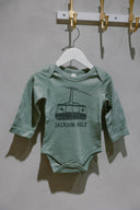 Bird & Buffalo Tram Onesie - Thyme