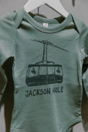Bird & Buffalo Tram Onesie - Thyme