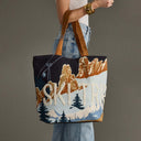 Panache Blue Ski Trip Scene Tote