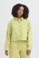 ICHI Lily Green Denim Jacket