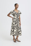 ICHI Zebra Print Dress
