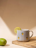 Lemon Striped Ceramic Mug