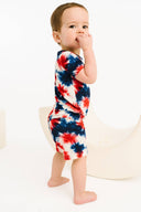 Firecracker Tie Dye Bamboo Shorts Set