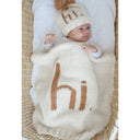 Hi. Knit Baby Blanket - Pecan