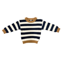 Babysprouts Knit Sweater: Charcoal Bronze Stripe