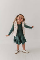 Babysprouts Girl's Ribbed Ballet Dress: Atlantic