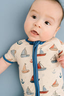 Nautical Sail Bamboo Short Romper
