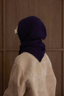 Alpaca Hooded Scarf - Deep Sea Navy