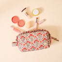 Essentials Quilted Cosmetic Pouch–Everbloom