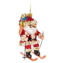 Decorated Skiing Santa Christmas Ornament