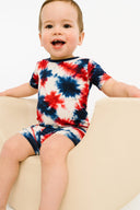 Firecracker Tie Dye Bamboo Shorts Set