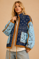 J.NNA Patchwork Bandana Quilted Jacket