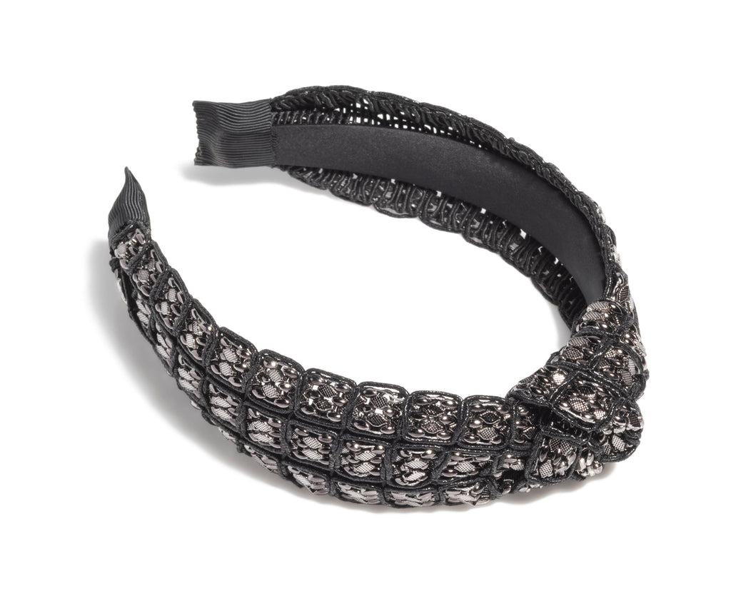 Mesh Knot Headband - Black