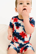 Firecracker Tie Dye Bamboo Shorts Set