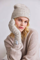 Mohair Mittens - Arctic White