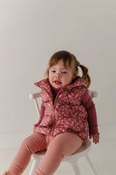 Babysprouts Kid's Puffer Vest: Tiny Petals