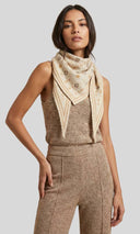 Foulard Knit Triangle Scarf: Cream