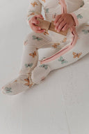 Babysprouts Footie Romper: Pastel Butterflies