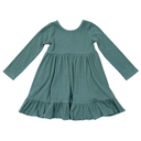Babysprouts Girl's Ribbed Ballet Dress: Atlantic