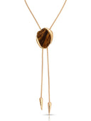 Ettika Tiger's Eye Statement Bolo Necklace