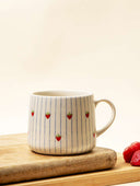 Strawberry Striped Ceramic Mug
