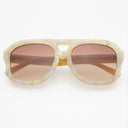 Freyrs Voyager Oversized Aviator Sunglasses: Pearl