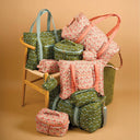 Essentials Quilted Cosmetic Pouch- Forest Green