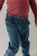 Babysprouts Girl's Paperbag Denim Pants