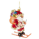 Decorated Skiing Santa Christmas Ornament