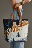 Panache Blue Ski Trip Scene Tote