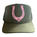 Lucky in Love Trucker: OLIVE - PINK