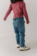 Babysprouts Girl's Paperbag Denim Pants