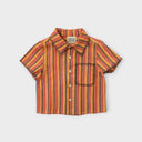 LOF Striped Cotton Short Sleeve Shirt