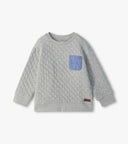 Hatley Grey Quilted Pullover