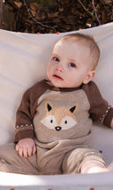 Deux Par Deux Fox Knitted Romper