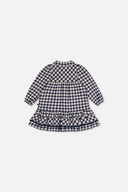 Deux Par Deux Navy Gingham Shirt Dress