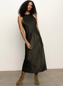 Everyday Satin Dress - Black Olive