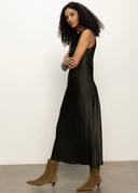 Everyday Satin Dress - Black Olive