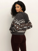 Zip Up Fairisle Sweater