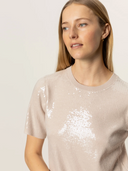 Sequin Sweater Tee - Ivory