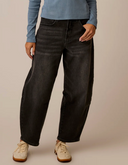 Carve Dana Barrel Pant - Washed Black